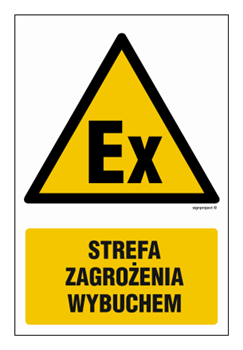GF064 Strefa zagrożenia wybuchem - arkusz 9 naklejek