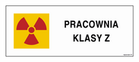 KA010 Znak ostrzegawczy do oznakowania pracowni z zamkniętymi źródłami promieniotwórczymi
