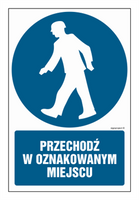 GL013 Przechodź w oznakowanym miejscu - opakowanie 10 sztuk