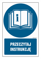 GL031 Przeczytaj instrukcję - arkusz 9 naklejek