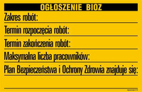 OA089 Tablica budowlana "Ogłoszenie"