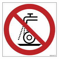 GA033 Zakaz szlifowania na mokro - arkusz 12 naklejek