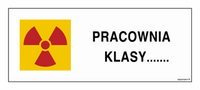 KA011 Znak ostrzegawczy do oznakowania pracowni z otwartymi źródłami promieniotwórczymi