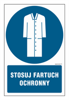 GL028 Stosuj fartuch ochronny - opakowanie 10 sztuk