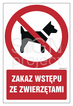 GC007 Zakaz wstępu ze zwierzętami