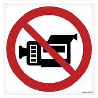 GB032 Zakaz filmowania - arkusz 12 naklejek