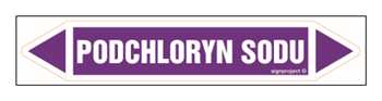 JF331 PODCHLORYN SODU - arkusz 4 naklejek