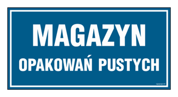 PA524 Magazyn opakowań pustych - arkusz 6 naklejek