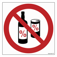 GB038 Zakaz spożywania alkoholu - arkusz 12 naklejek