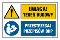 OI043 Uwaga! teren budowy, Przestrzegaj przepisów BHP