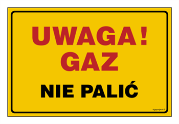 JD017 Uwaga gaz! Nie palić