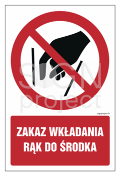 GC081 Zakaz wkładania rąk do środka