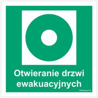 AC088 Otwieranie drzwi ewakuacyjnych - arkusz 12 naklejek