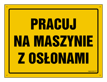 OA032 Pracuj na maszynie z osłonami