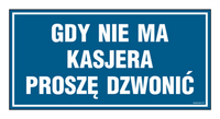 PA514 Gdy nie ma kasjera proszę dzwonić - arkusz 6 naklejek
