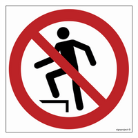 GA019 Zakaz chodzenia po powierzchni - arkusz 12 naklejek