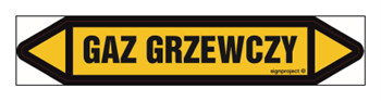 JF183 GAZ GRZEWCZY - arkusz 5 naklejek