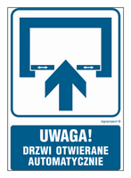 RB013 Uwaga! Drzwi otwierane automatycznie