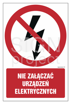 GC019 Nie załączać urządzeń elektrycznych