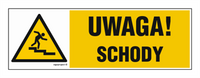 NC120 Uwaga schody - prawostronny