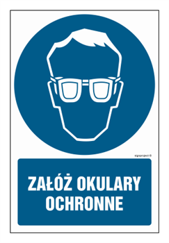 GL003 Załóż okulary ochronne