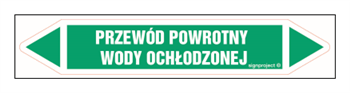 JF373 PRZEWÓD POWROTNY WODY OCHŁODZONEJ - arkusz 5 naklejek