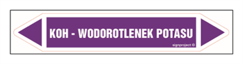 JF236 KOH - WODOROTLENEK POTASU - arkusz 5 naklejek