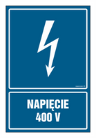 HG059 Napięcie 400 V - arkusz 9 naklejek
