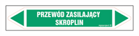 JF379 PRZEWÓD ZASILAJĄCY SKROPLIN - arkusz 5 naklejek