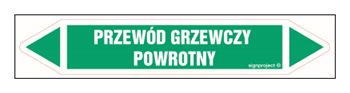 JF365 PRZEWÓD GRZEWCZY POWROTNY - arkusz 5 naklejek