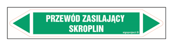 JF379 PRZEWÓD ZASILAJĄCY SKROPLIN - arkusz 5 naklejek