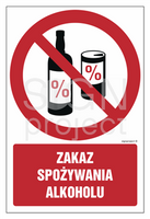 GC031 Zakaz spożywania alkoholu - arkusz 9 naklejek