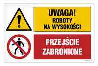 OI039 Uwaga! roboty na wysokości, Przejście zabronione