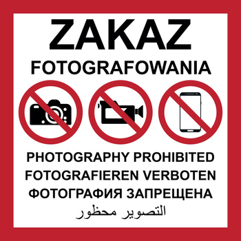 JE024 Zakaz fotografowania