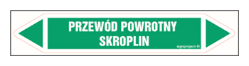 JF370 PRZEWÓD POWROTNY SKROPLIN - arkusz 5 naklejek