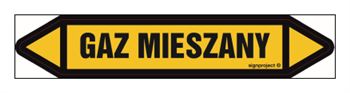 JF184 GAZ MIESZANY - arkusz 5 naklejek