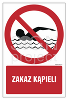 GC055 Zakaz kąpieli - opakowanie 10 sztuk