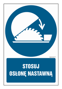 GL014 Stosuj osłonę nastawną