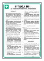 DD015 Instrukcja BHP przy stosowaniu promieniowania podczerwonego