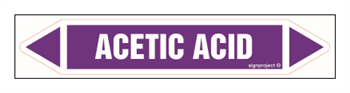 JF002 Acetic acid - arkusz 5 naklejek