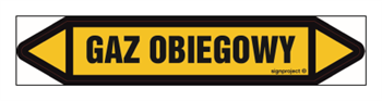 JF185 GAZ OBIEGOWY - arkusz 5 naklejek