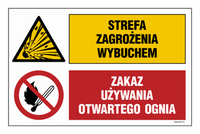OI036 Strefa zagrożenia wybuchem, Zakaz używania otwartego ognia