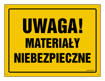 OA023 Uwaga! Materiały niebezpieczne