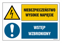 GN006 Niebezpieczeństwo Wysokie napięcie Wstęp wzbroniony