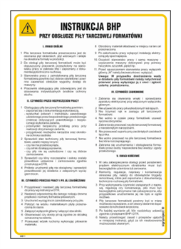 IAB11 Instrukcja BHP przy obsłudze piły tarczowej formatówki