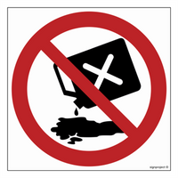 GB044 Zakaz wylewania olejów - arkusz 12 naklejek