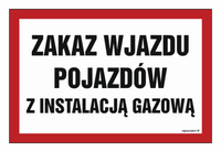 ND061 Zakaz wjazdu pojazdów z instalacją gazową