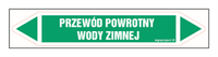 JF375 PRZEWÓD POWROTNY WODY ZIMNEJ - arkusz 5 naklejek