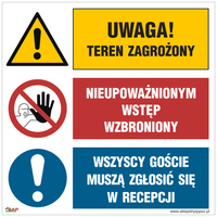 GO005 Uwaga! Izolacja azbestowa Nie przeszkadzać Unikaj uszkodzenia - Stopka SAP