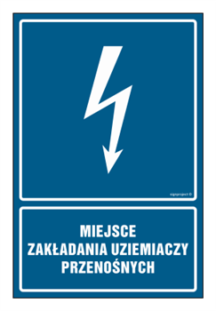 HG041 Miejsce zakładania uziemiaczy przenośnych - arkusz 9 naklejek